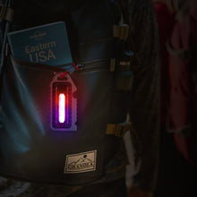 Load image into Gallery viewer, Multifunctional Keychain Light Outdoor Emergency Survival Whistle Bottle Opener Broken Window Hammer Night Riding Red And Blue Warning Light Portable Flashlight
