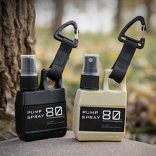 Load image into Gallery viewer, 80ML Outdoor Tactical Spray Bottle Portable Alcohol Disinfectant Press Dispenser Bottle With Buckle Outdoor Camping Trip Hiking Supplies