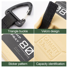 Load image into Gallery viewer, 80ML Outdoor Tactical Spray Bottle Portable Alcohol Disinfectant Press Dispenser Bottle With Buckle Outdoor Camping Trip Hiking Supplies
