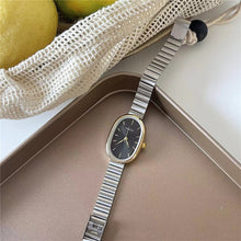 Load image into Gallery viewer, Oval Dial With Bamboo Strap Women Quartz Watch Stainless Steel Material Wristwatch Luxury Design Girl Student Gift