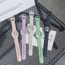 Load image into Gallery viewer, Candy Color Quartz Watch With Silicone Strap Fashion Ladies Watch Square High-Value Digital Pointer Women Watch