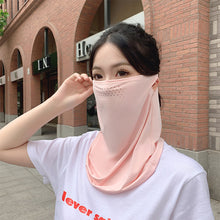 Load image into Gallery viewer, UPF50+ Full Face Ice Silk Sunscreen Mask Solid Color Shoulder Neck Protective Mask Outdoor Riding Fishing UV Protection Equipment