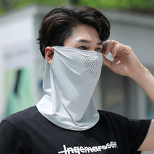 Load image into Gallery viewer, UPF50+ Full Face Ice Silk Sunscreen Mask Solid Color Shoulder Neck Protective Mask Outdoor Riding Fishing UV Protection Equipment