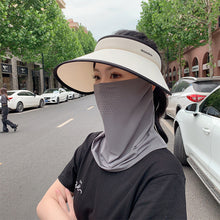 Load image into Gallery viewer, UPF50+ Full Face Ice Silk Sunscreen Mask Solid Color Shoulder Neck Protective Mask Outdoor Riding Fishing UV Protection Equipment