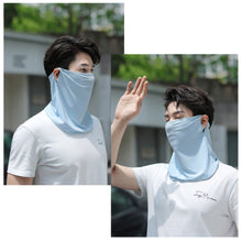 Load image into Gallery viewer, UPF50+ Full Face Ice Silk Sunscreen Mask Solid Color Shoulder Neck Protective Mask Outdoor Riding Fishing UV Protection Equipment
