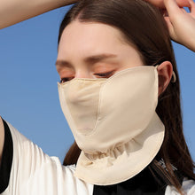 Load image into Gallery viewer, UPF50+ Chiffon Facial Throat Sunscreen Mask Solid Color Throat Neck Protective Mask Outdoor Riding Fishing UV Protection Equipment