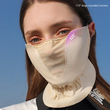 Load image into Gallery viewer, UPF50+ Chiffon Facial Throat Sunscreen Mask Solid Color Throat Neck Protective Mask Outdoor Riding Fishing UV Protection Equipment