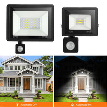 Load image into Gallery viewer, LED Motion Sensor Floodlight Outdoor Wall Light White Light 50W 30W 20W 10W IP66 Waterproof LED Spotlight For Garden