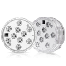 Load image into Gallery viewer, 10 LEDs RGB Underwater Lamp Submersible Light Remote Control Garden Swimming Pool Light Aquarium Vase Bowl Wedding Party Decor