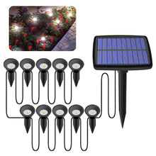 Load image into Gallery viewer, 1 Tows 10 Solar In-Ground Lights Solar Garden Light Outdoor Waterproof Landscape Lighting for Yard Walkway Patio Driveway Decoration