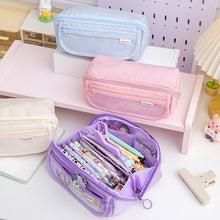 Load image into Gallery viewer, 1Pc Large Capacity Renovate Pencil Case Student Stationery Box College Style Zipper Pencil Bag Desk Organizer School Office Supplies Storage Bag