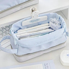 Load image into Gallery viewer, 1Pc Large Capacity Renovate Pencil Case Student Double Layer Stationery Box College Style Zipper Pencil Bag Desk Organizer School Office Supplies Storage Bag