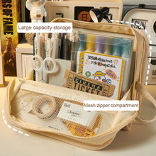 Load image into Gallery viewer, Canvas Pencil Case Aesthetic Large Capacity Pensel Box Large Capacity Girl Korean Style Pensil Bag Desk Organizer School Office Supplies Storage Bag