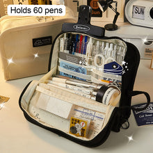 Load image into Gallery viewer, Canvas Pencil Case Aesthetic Large Capacity Pensel Box Large Capacity Girl Korean Style Pensil Bag Desk Organizer School Office Supplies Storage Bag