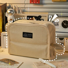 Load image into Gallery viewer, Canvas Pencil Case Aesthetic Large Capacity Pensel Box Large Capacity Girl Korean Style Pensil Bag Desk Organizer School Office Supplies Storage Bag
