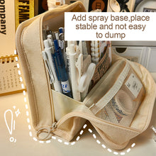 Load image into Gallery viewer, Canvas Pencil Case Aesthetic Large Capacity Pensel Box Large Capacity Girl Korean Style Pensil Bag Desk Organizer School Office Supplies Storage Bag