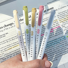 Load image into Gallery viewer, 5Pcs/set Double Head Highlighter Pen Candy Color Marker Pens Scrapbooking Journal Card Making Pens