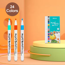 Load image into Gallery viewer, 12/60 Colors Acrylic Marker Rock Painting Kit for Kids Children Stone Paint Pens Set Ceramic Glass Wood DIY Crafts Art Supplies