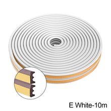 Load image into Gallery viewer, 5M/10M Door Window Seal Strip Self-adhesive Acoustic Foam Sealing Strip Tape Insulation Windproof Rubber Weatherstrip