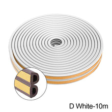 Load image into Gallery viewer, 5M/10M Door Window Seal Strip Self-adhesive Acoustic Foam Sealing Strip Tape Insulation Windproof Rubber Weatherstrip