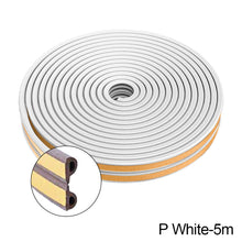 Load image into Gallery viewer, 5M/10M Door Window Seal Strip Self-adhesive Acoustic Foam Sealing Strip Tape Insulation Windproof Rubber Weatherstrip