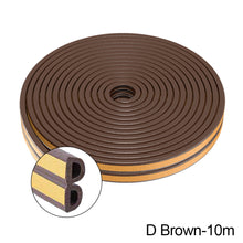 Load image into Gallery viewer, 5M/10M Door Window Seal Strip Self-adhesive Acoustic Foam Sealing Strip Tape Insulation Windproof Rubber Weatherstrip