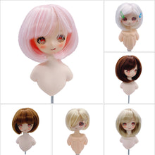 Load image into Gallery viewer, 1/3 BJD Dolls 22-23CM Head Circumference Short Hair High Temperature Fiber Soft Silk Doll Wig Multi-color Doll's Accessories