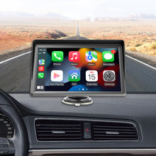 Load image into Gallery viewer, 7inch Portable Car Wireless Carplay Wireless Android Auto Car Radio Multimedia Video Player Touch Screen With Sun Visor