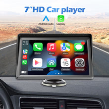 Load image into Gallery viewer, 7inch Portable Car Wireless Carplay Wireless Android Auto Car Radio Multimedia Video Player Touch Screen With Sun Visor