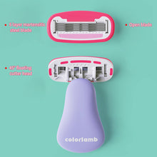 Load image into Gallery viewer, Portable 5 Layer Women Razor for Shaving Bikini Leg Hair Private Body Manual Shaver Use Skin Care Soap Blades Refill