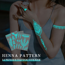 Load image into Gallery viewer, Haina Night Glow White Tattoo Sticker Premium Face Sticker Hannah Arm Sticker Collarbone Women Party Tattoo Patches