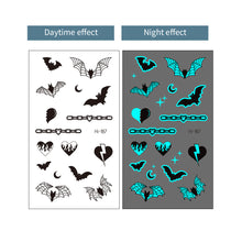 Load image into Gallery viewer, Blue Luminous Finger Element Tattoo Stickers for Valentine's Day Love Couples Music Festival Party Tattoo Stickers