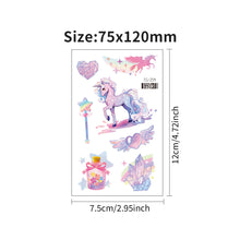 Load image into Gallery viewer, Fantasy Pink Unicorn Panda Rabbit Children's Cartoon Cute Waterproof Tattoo Sticker Cartoon Butterfly Tattoo Stickers