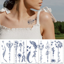 Load image into Gallery viewer, Herbal Tattoo Stickers Plant Permanent Waterproof Butterfly Tattoo Sticker Juice Cross Wholesale Juice Tattoo Stickers