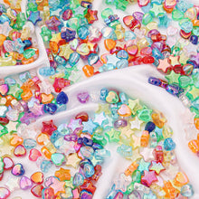 Load image into Gallery viewer, 100pcs 8mm AB Color Heart Star Acrylic Bead Transparent Loose Spacer Bead For Jewelry Making DIY Handmade Bracelet Accessories