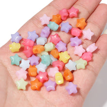 Load image into Gallery viewer, 100pcs/Lot Candy Color Star Heart Acrylic Beads for Jewelry Making Loose Spacer Beads DIY Bracelet Necklace Big Hole Beads Accessories
