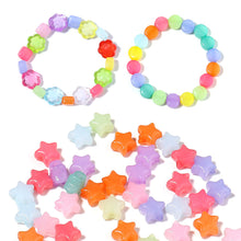 Load image into Gallery viewer, 100pcs/Lot Candy Color Star Heart Acrylic Beads for Jewelry Making Loose Spacer Beads DIY Bracelet Necklace Big Hole Beads Accessories