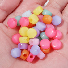 Load image into Gallery viewer, 100pcs/Lot Candy Color Star Heart Acrylic Beads for Jewelry Making Loose Spacer Beads DIY Bracelet Necklace Big Hole Beads Accessories