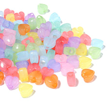 Load image into Gallery viewer, 100pcs/Lot Candy Color Star Heart Acrylic Beads for Jewelry Making Loose Spacer Beads DIY Bracelet Necklace Big Hole Beads Accessories