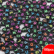 Load image into Gallery viewer, 100pcs/bag Acrylic Letters Numbers Star Beads DIY Jewelry Making Beads Alphabet Round Spacer Beads Bracelet Accessories
