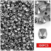 Load image into Gallery viewer, 100pcs/bag Gold Silver Color Beads 4mm 6mm CCB Square Star Heart Star Spacer Loose Beads for Love Jewelry Making Bracelets DIY Supplies