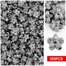Load image into Gallery viewer, 100pcs/bag Gold Silver Color Beads 4mm 6mm CCB Square Star Heart Star Spacer Loose Beads for Love Jewelry Making Bracelets DIY Supplies