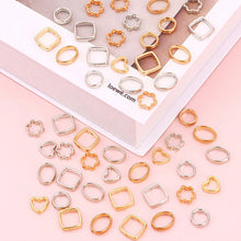 Load image into Gallery viewer, 50pcs Silver Golden CCB Hollow Flower Heart Charms Connector DIY Jewelry Bracelet Making Loose Spacer Beads Supplies