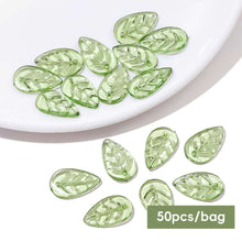 Load image into Gallery viewer, 50pcs/bag Mini Tree Leaves Hand Beaded DIY Earring Bracelet Loose Beads Jewelry Making Accessories Clothing Accessories