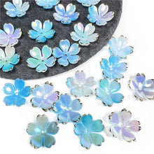 Load image into Gallery viewer, 50pcs 19mm Flower Torus Accessories DIY Earring Hairpin Acrylic Flower Beads Petals Charm Connectors Jewelry Making Accessories
