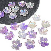Load image into Gallery viewer, 50pcs 19mm Flower Torus Accessories DIY Earring Hairpin Acrylic Flower Beads Petals Charm Connectors Jewelry Making Accessories
