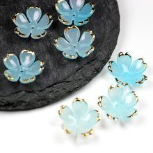 Load image into Gallery viewer, 50pcs 19mm Flower Torus Accessories DIY Earring Hairpin Acrylic Flower Beads Petals Charm Connectors Jewelry Making Accessories
