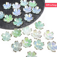 Load image into Gallery viewer, 50pcs 19mm Flower Torus Accessories DIY Earring Hairpin Acrylic Flower Beads Petals Charm Connectors Jewelry Making Accessories