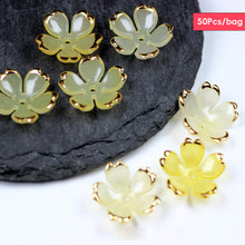 Load image into Gallery viewer, 50pcs 19mm Flower Torus Accessories DIY Earring Hairpin Acrylic Flower Beads Petals Charm Connectors Jewelry Making Accessories