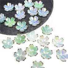Load image into Gallery viewer, 50pcs 19mm Flower Torus Accessories DIY Earring Hairpin Acrylic Flower Beads Petals Charm Connectors Jewelry Making Accessories